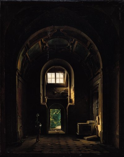 Interior of the Chapel of Saint-Philippe in the Eglise des Feuillants in Paris by Louis Jacques Mande Daguerre